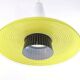 1950s Yellow and Black Glass Vintage Pendant Lamp