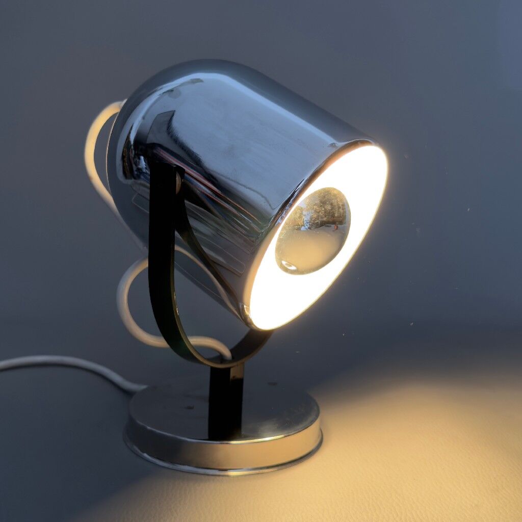 Reggiani Orb table lamp metal eye modernist design Space Age 1970