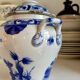 Creil and Montereau sugar pot in blue earthenware, "Japan" service circa 1895