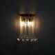 Wall lamps of brass and crystal glass by Novaresi, Italy 1970s