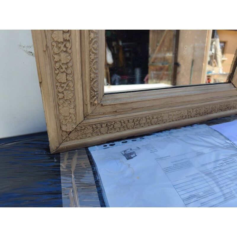 Wood and gilded stucco mirror, 19th century