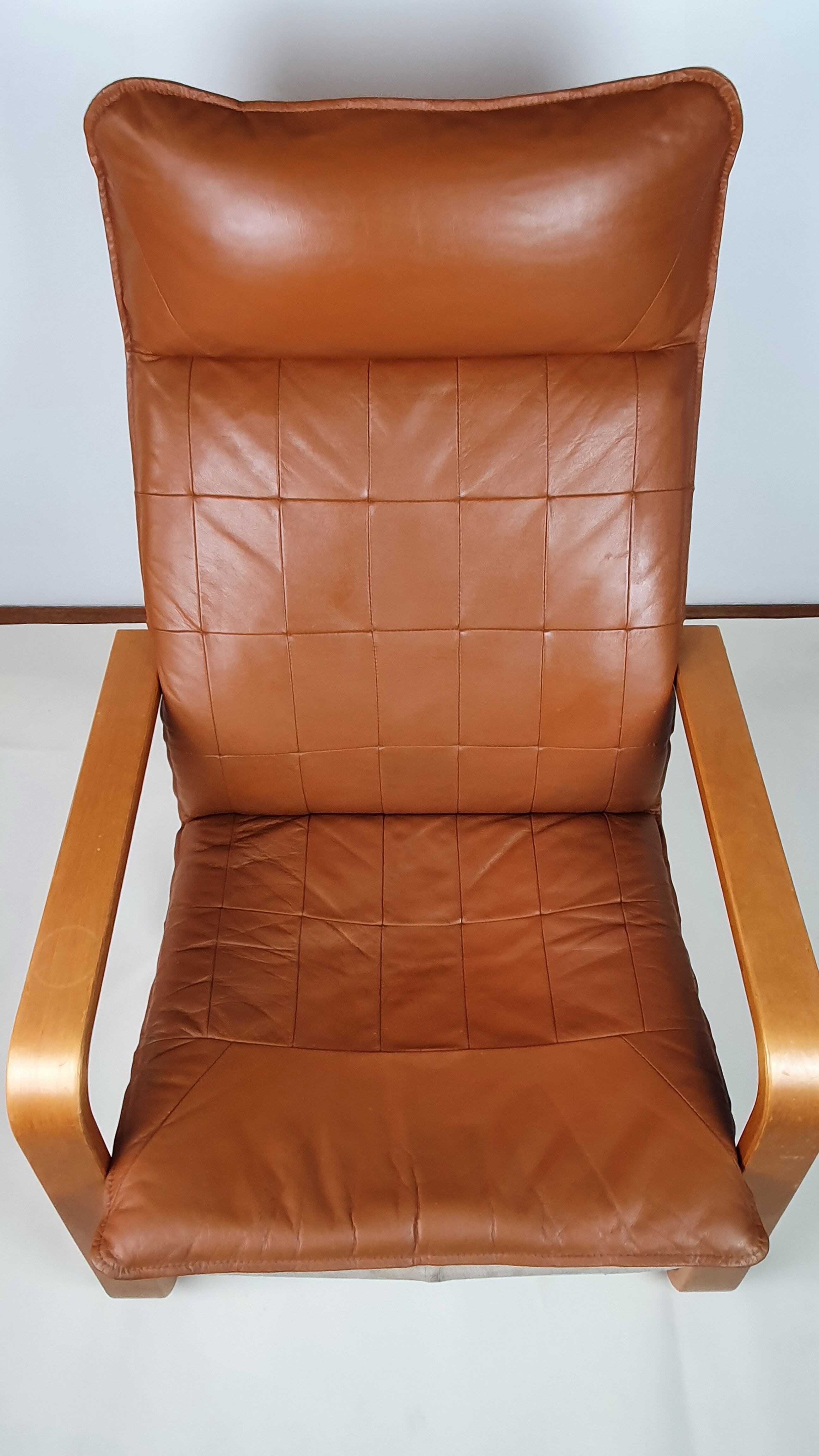Poang leather armchair by Noboru Nakamura for Ikèa