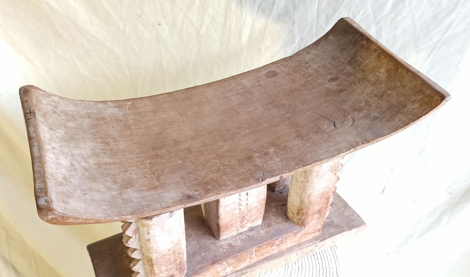 Antique wooden stool african art ashanti from ghana
