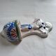 Ancient Faience Baptismal Font Enamelled Cross INRI