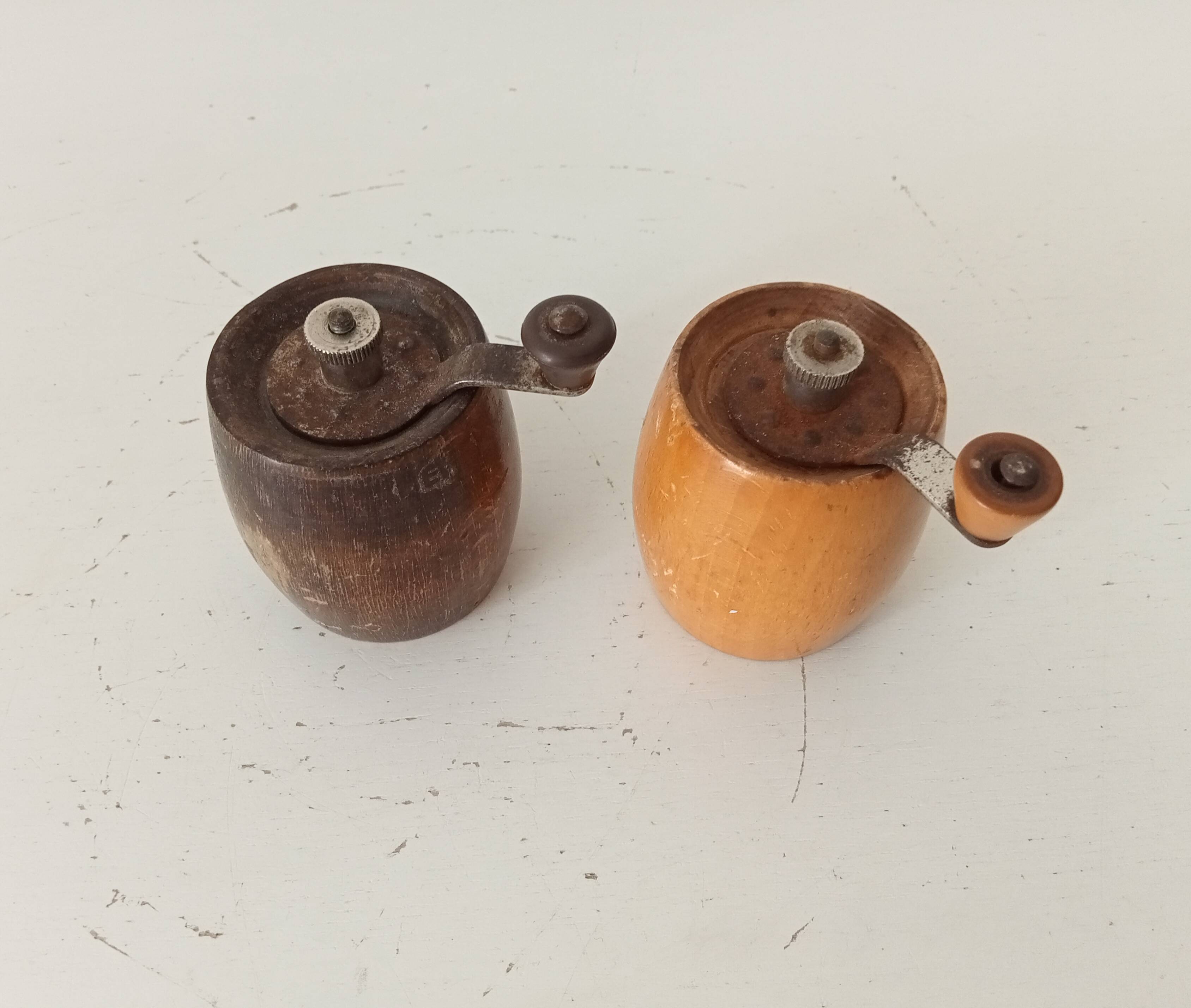 Vintage Marlux pepper mill pair for decoration.