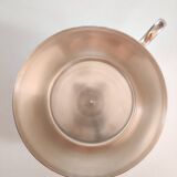 Silver-plated metal cup and saucer