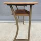 Double desk of schoolboy wood metal vintage curved base