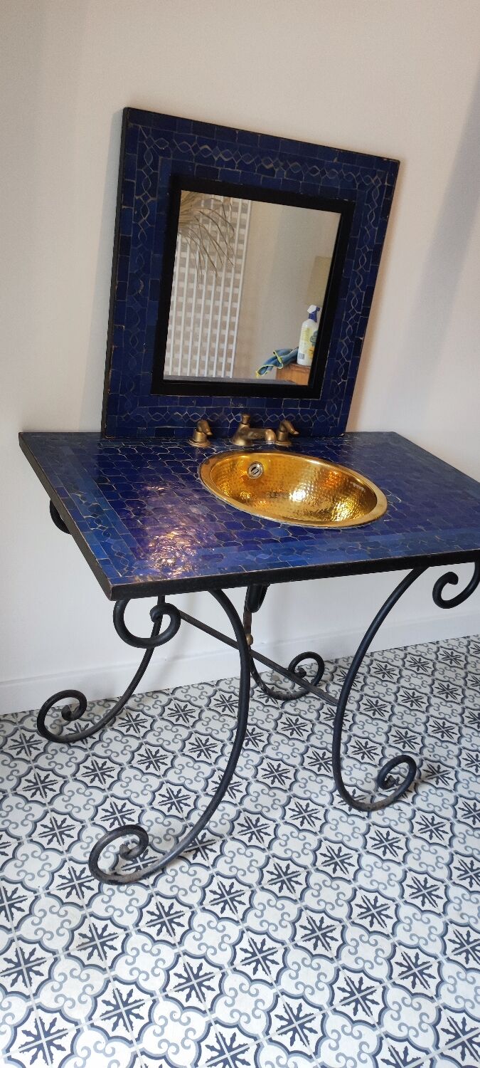 Meuble salle de bain, vasque et miroir