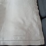 Pillowcase hand-embroidered thread monogram E.D.