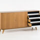 U-460 oak sideboard by Jiří Jiroutek for Interier Praha, 60's