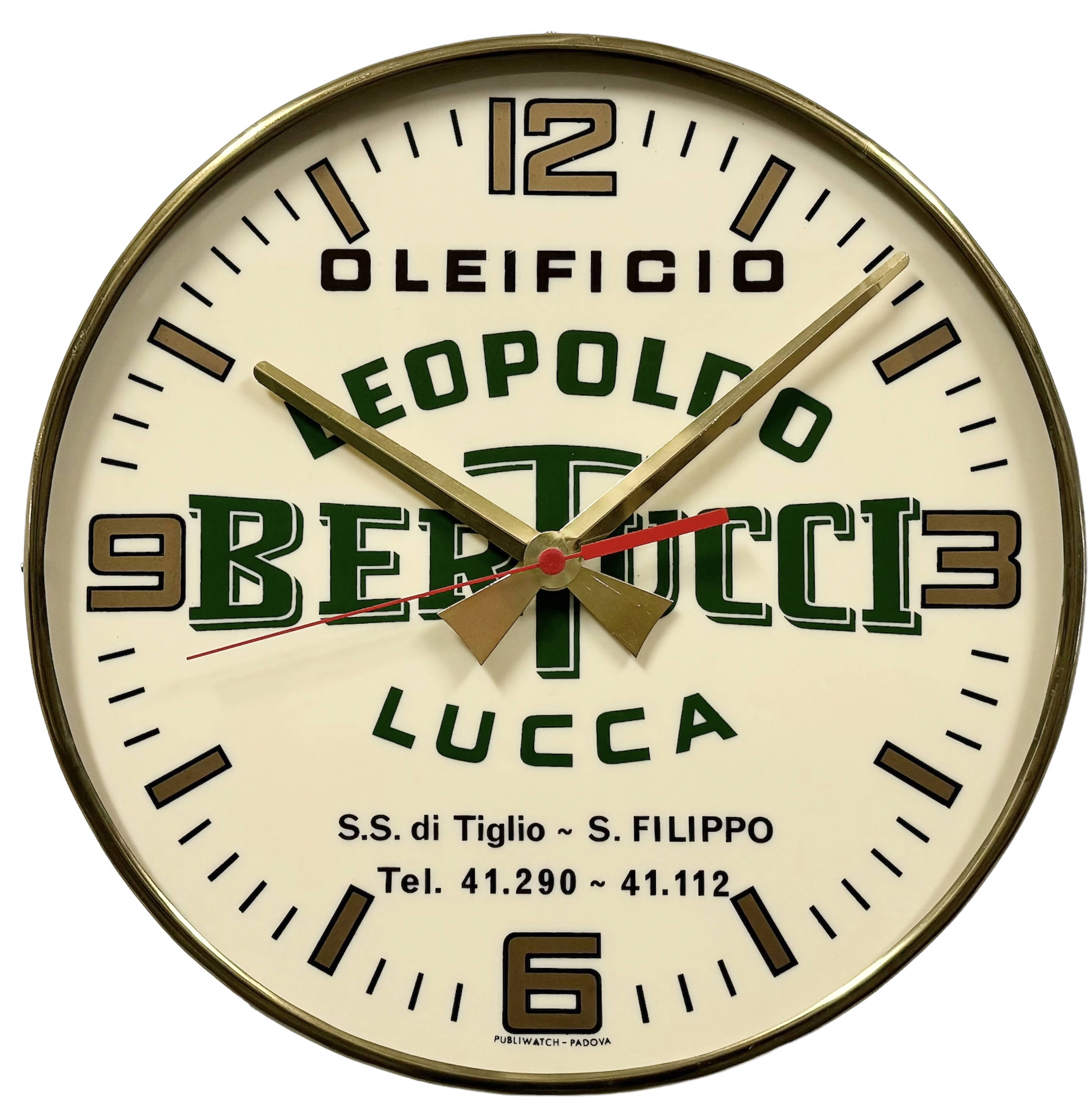 Vintage italian advertising wall clock, 1970s