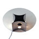 Modern Italian Coffe Table with Smoked Glass Top & Chromed Lamp, 1970's