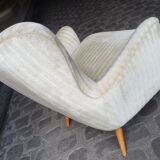 Set of 4 chairs organic wingback chairs of the 50s/60s vintage