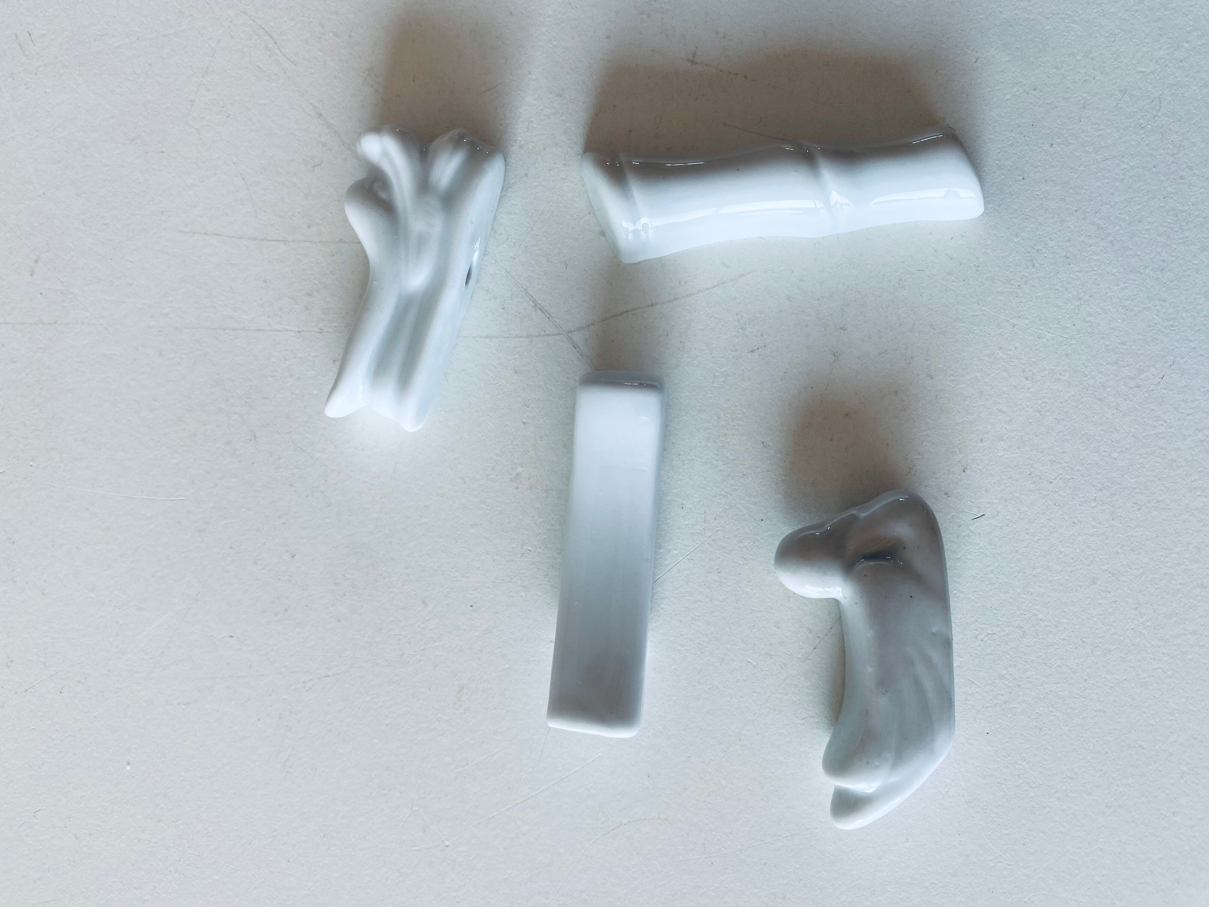 10 antique ceramic knife holders