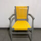 Revisited vintage armchair – handmade yellow weaving