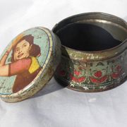 Advertising box metal round Indian Bharat Toilet Powder India