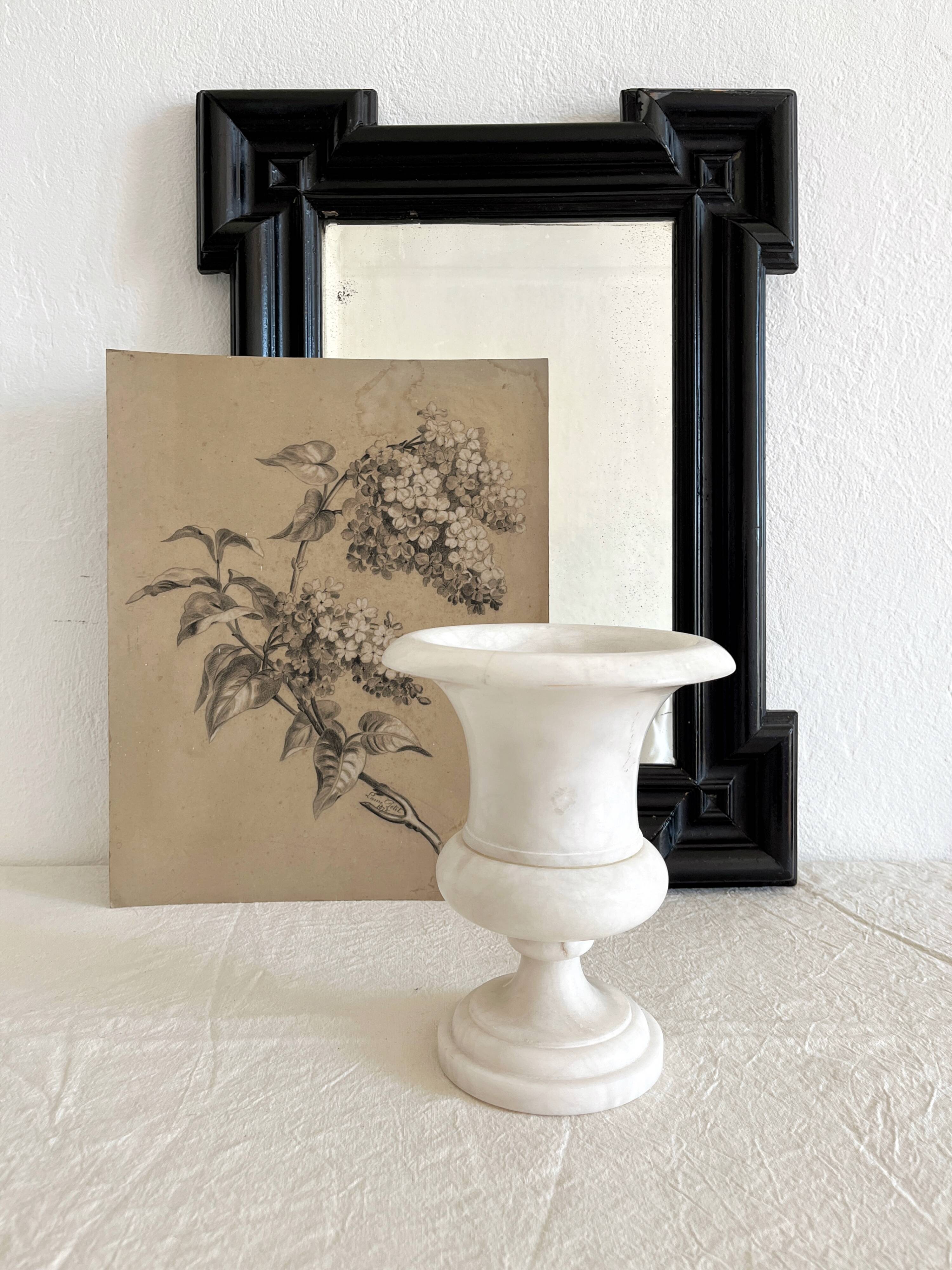 Vintage alabaster Medici vase table lamp