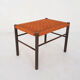 Mid-century sisal and wooden stool, The Netherlands 1950's