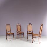 1950s set of 4 “Long John” chairs by FMG, Poland