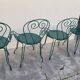 Série de 4 fauteuils de Jardin Fermob en fer ancien