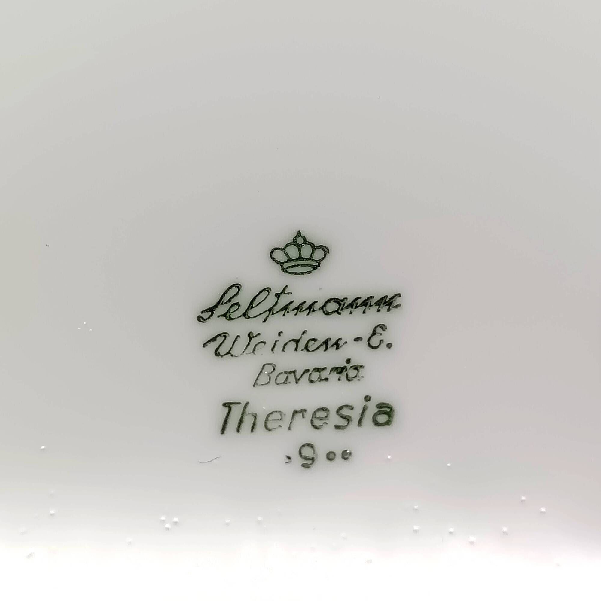6 dessert plates porcelain theresia pattern vintage seltmann weiden bavaria