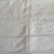 Drap ancien brodé et ajouré