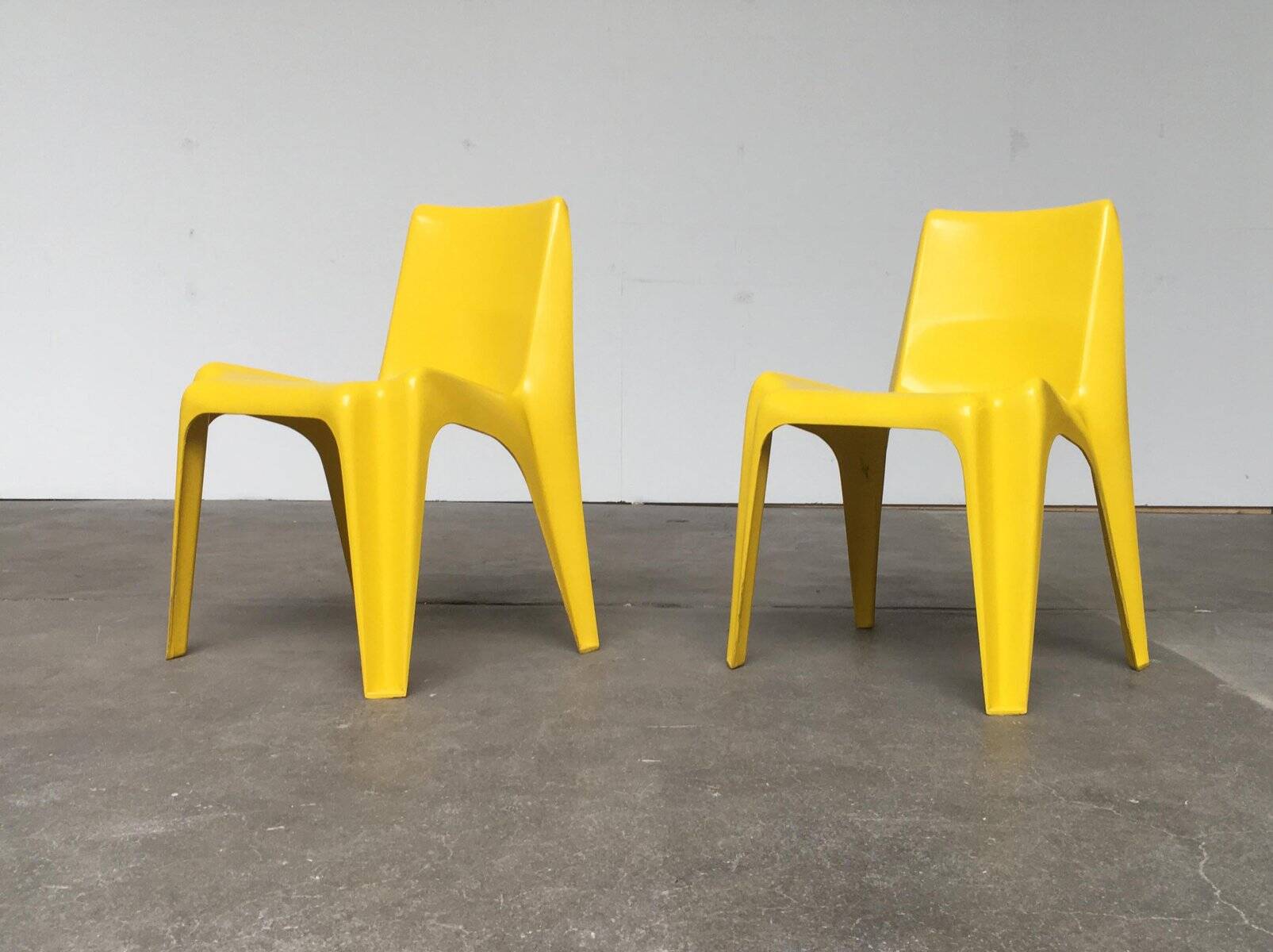 Set of stackable plastic chairs BA 1171 by Helmut Bätzner for Bofinger, 1960s.