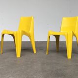 Set of stackable plastic chairs BA 1171 by Helmut Bätzner for Bofinger, 1960s.