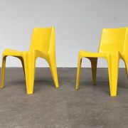 Set of stackable plastic chairs BA 1171 by Helmut Bätzner for Bofinger, 1960s.