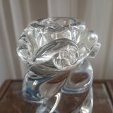 Baccarat crystal "Aladdin" model candlestick, twisted and coiled - signed