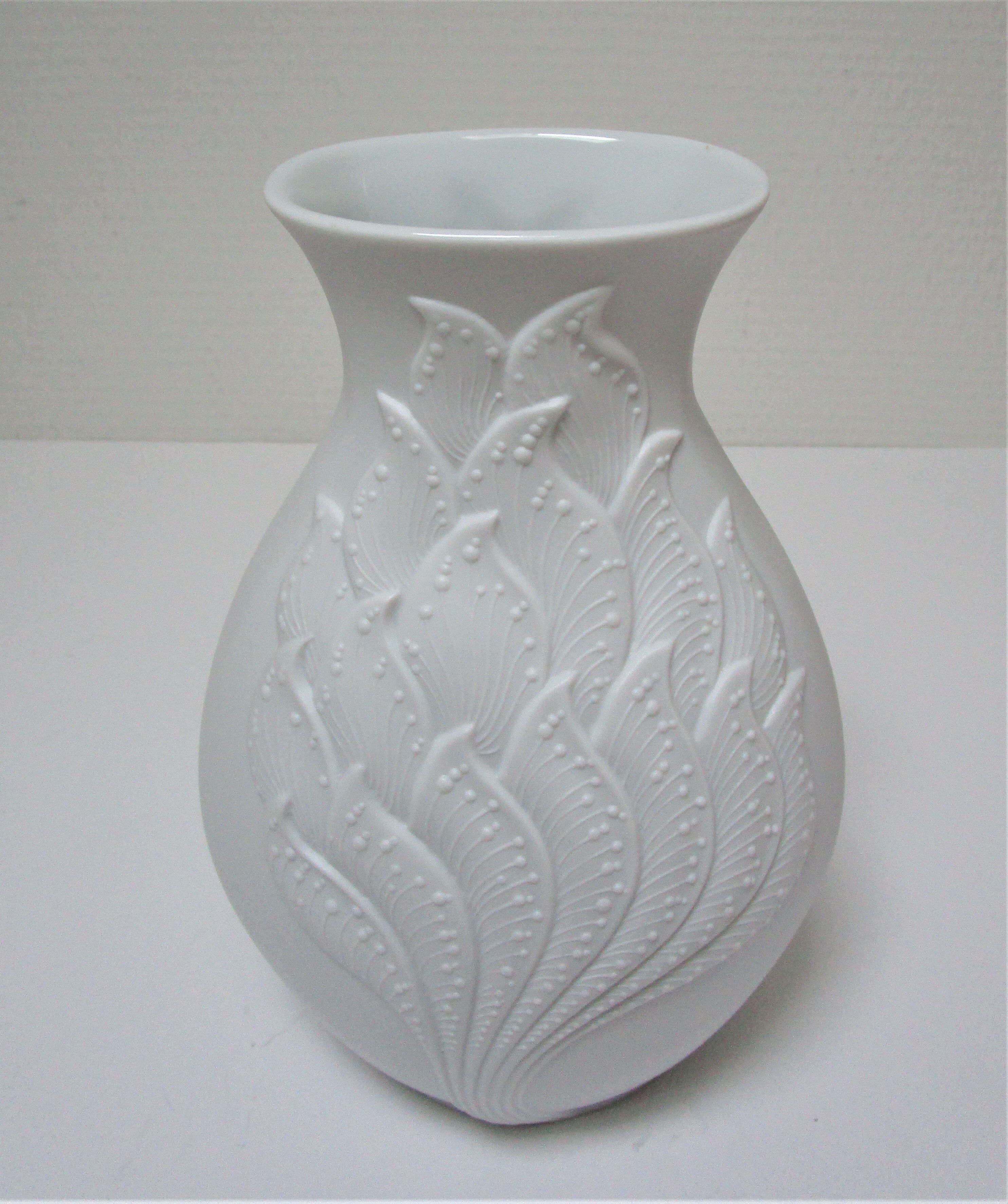 Porcelain vase biscuit Manfred Frey for AK Kaiser vintage vegetable decoration