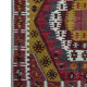 Antique turkish rug handwoven wool rug 140 x 390 cm