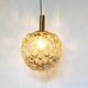 XL amber bubble glass pendant light by Helena Tynell for Glashutte Limburg