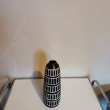 Vintage black and white ceramic vase