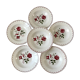 Set of 6 hollow plates Badonviller with flowers 30s