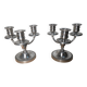 Pair of silver-plated candlesticks