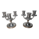 Pair of silver-plated candlesticks