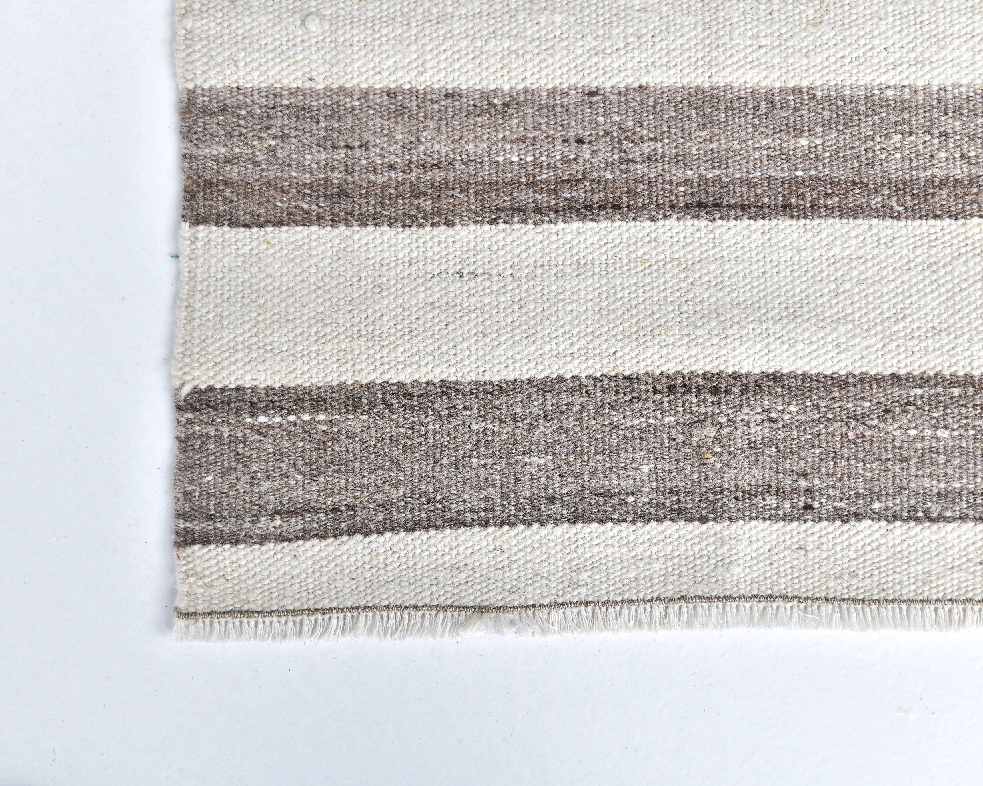 brown cream kilim carpet 120x140 cm, wool washabele rug , organic rug