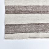 brown cream kilim carpet 120x140 cm, wool washabele rug , organic rug