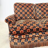 "Maximalist" 3-Seater Sofa 70s – Carved Velvet & Feathers