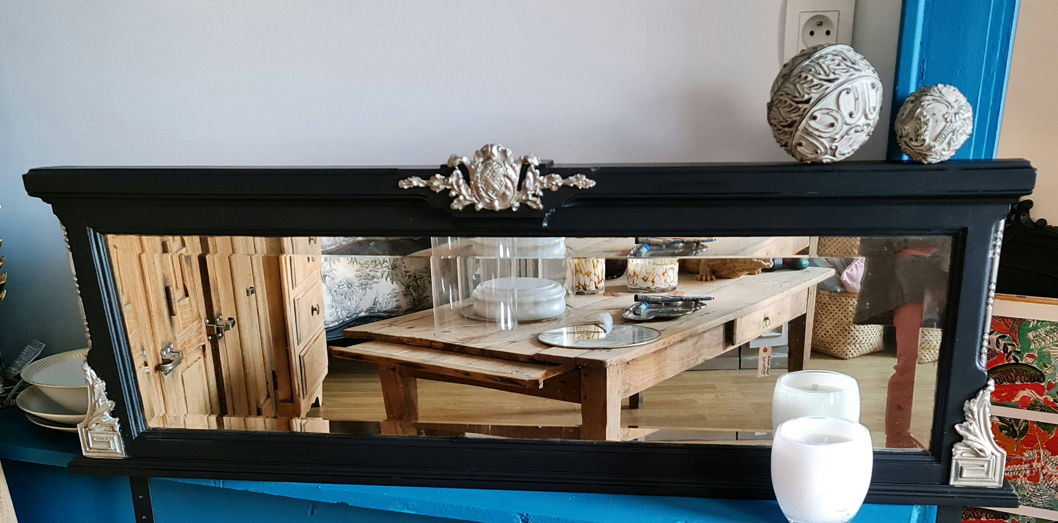 Antique mirror beveled ice 125x43cm