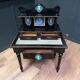 Ebonized wooden Bonheur du Jour
