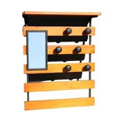 Wall-mounted coat rack with 6 hooks