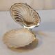 Silver-plated metal shell table butter dish with hallmarks - Art Deco