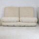 Reclining sofa color "crème chinée", France, circa 1970