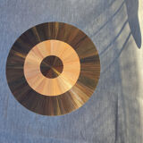 Coffee table in straw marquetry