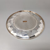 1960s Gorgeous Ice Bucket With Plate in Silver Plated by Ricci for Marengo. Made in Italy
