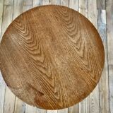 Tripod wood veneer side table 50-60s