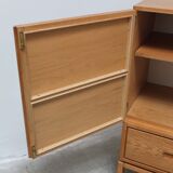 Decorative 'N-Line' bar cabinet in oak by P&J Neirinck, 1968