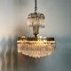 Golden brass crown chandelier and crystal taste buds 3 fires 1970